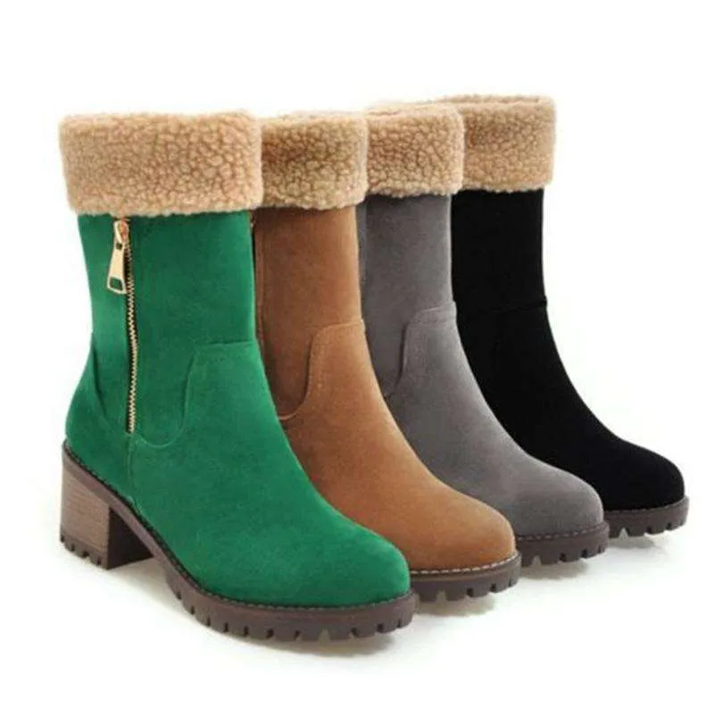 Warm Fur Ankle Winter Boots