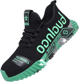 Wide Steel Toe for Women Cushion Safety Shoes,Men Composite Toe Shoe for Women Work and Safety Footwear Breathable Comfortable Slip Resistant,