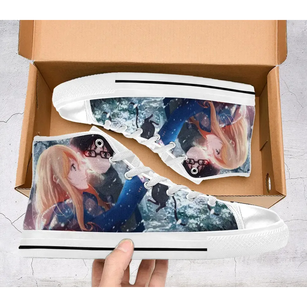 Your Lie in April Shoes High Top Sneakers for Kids and Adults
