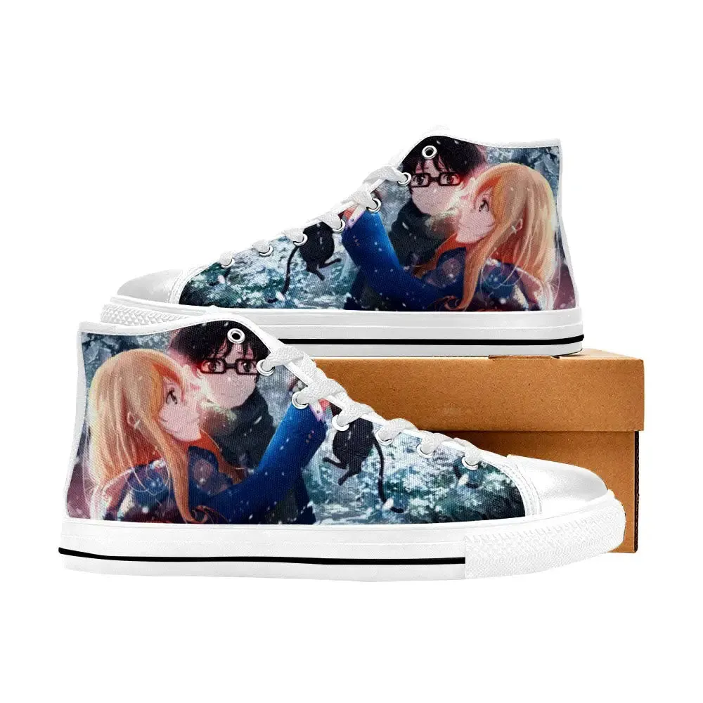 Your Lie in April Shoes High Top Sneakers for Kids and Adults