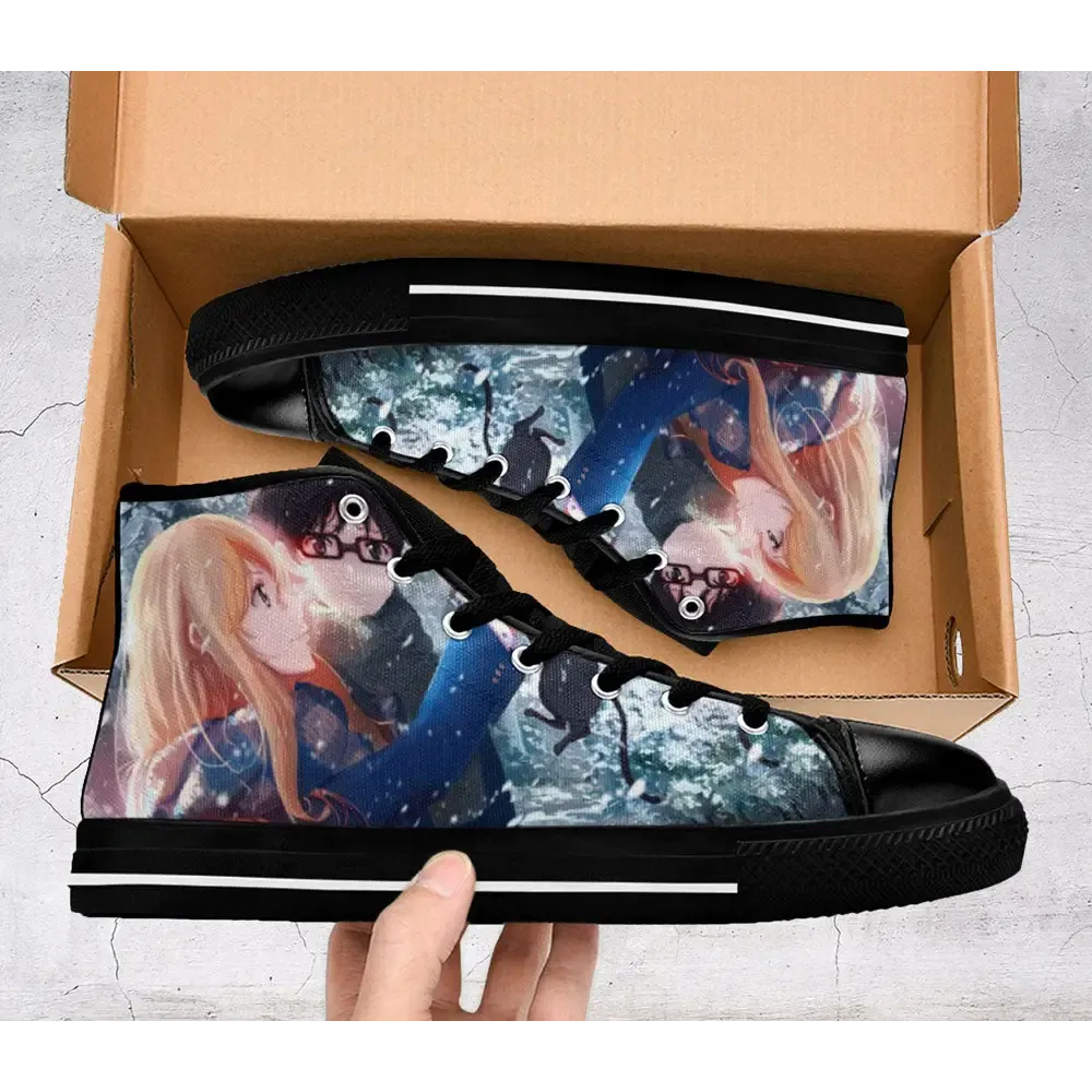 Your Lie in April Shoes High Top Sneakers for Kids and Adults